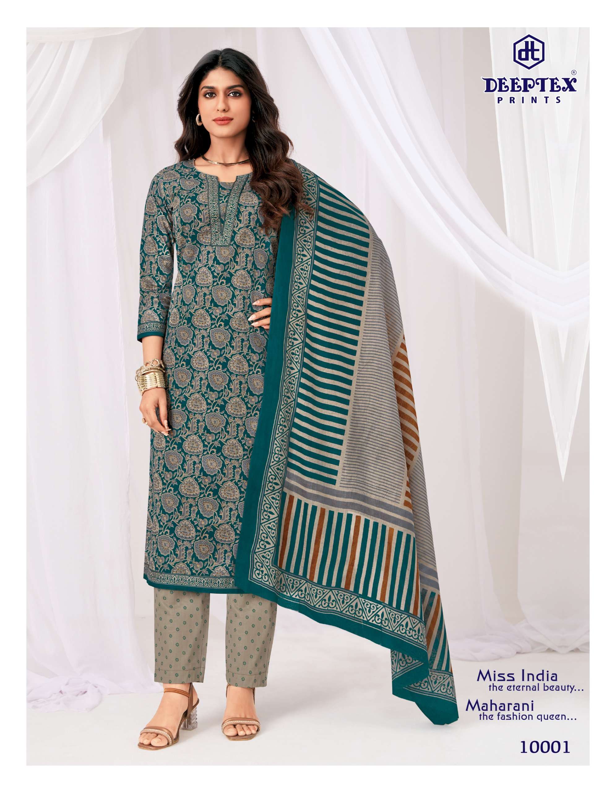 deeptex miss india vol 100 cotton printed unstich suit collection 